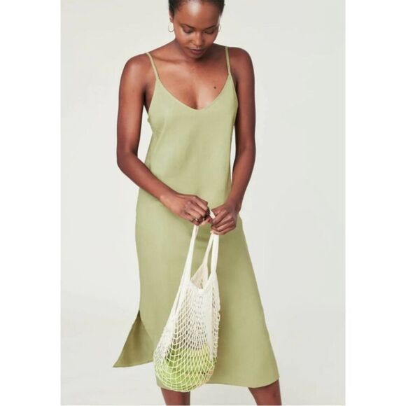 NWT Andie The Barreta Slip Dress Ivy Size L - Picture 1 of 10